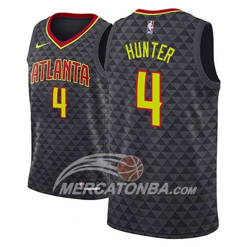 Maglia NBA Atlanta Hawks R.j. Hunter Icon 2018 Nero